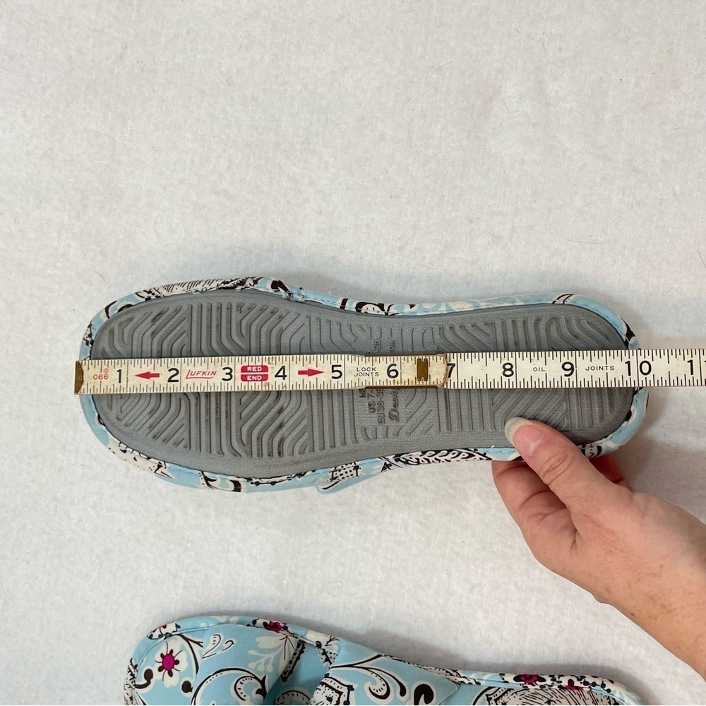 Dearfoams Angela Paisley Slides Medium 7/8 Memory Foam Cozy Boho House Slippers - Picture 3 of 9